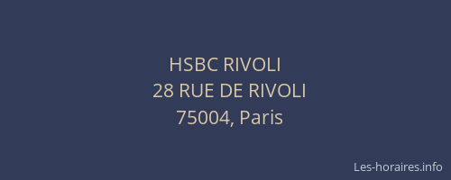 HSBC RIVOLI