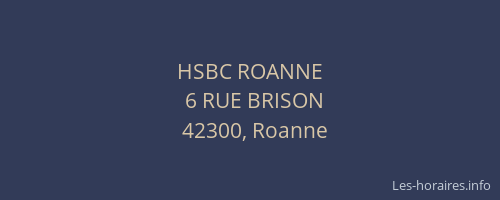 HSBC ROANNE