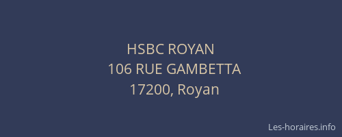 HSBC ROYAN