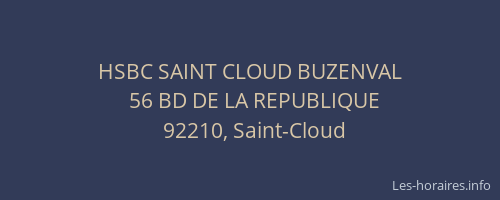 HSBC SAINT CLOUD BUZENVAL