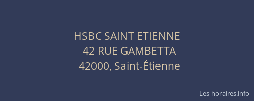 HSBC SAINT ETIENNE