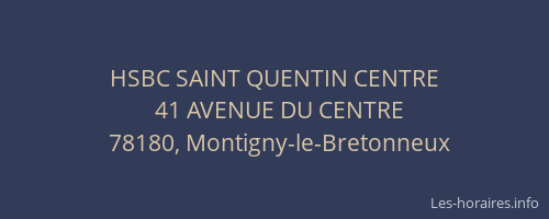 HSBC SAINT QUENTIN CENTRE