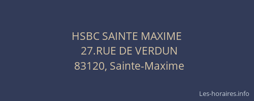 HSBC SAINTE MAXIME