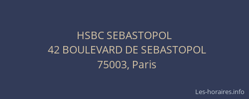 HSBC SEBASTOPOL