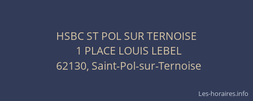 HSBC ST POL SUR TERNOISE