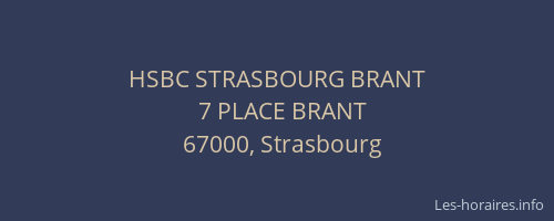 HSBC STRASBOURG BRANT