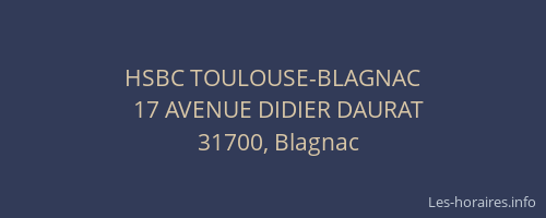 HSBC TOULOUSE-BLAGNAC