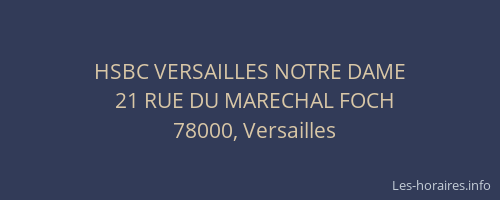 HSBC VERSAILLES NOTRE DAME