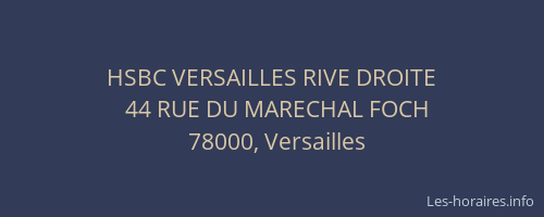 HSBC VERSAILLES RIVE DROITE