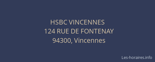 HSBC VINCENNES