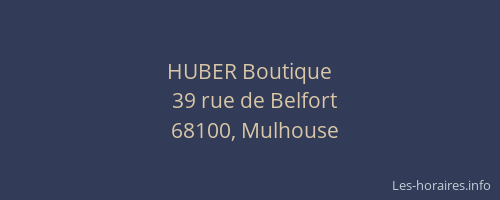 HUBER Boutique