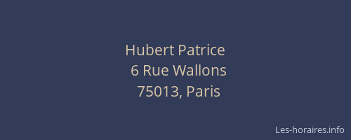 Hubert Patrice