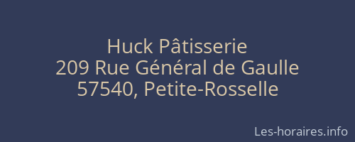Huck Pâtisserie