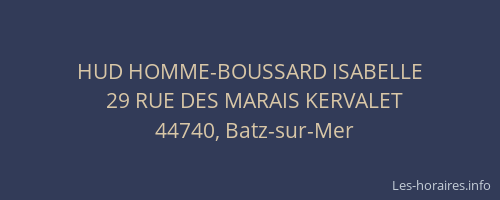 HUD HOMME-BOUSSARD ISABELLE