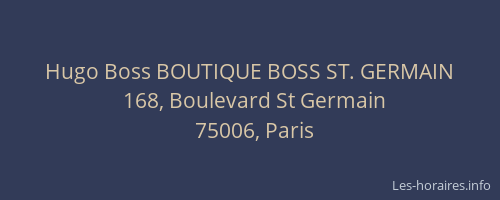 Hugo Boss BOUTIQUE BOSS ST. GERMAIN