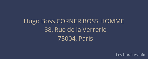 Hugo Boss CORNER BOSS HOMME
