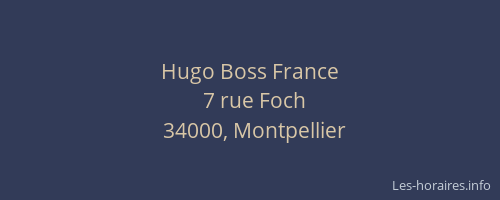 hugo boss montpellier