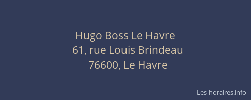 Hugo Boss Le Havre
