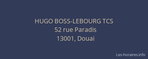 HUGO BOSS-LEBOURG TCS