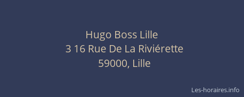 Hugo Boss Lille