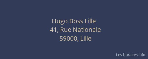 Hugo Boss Lille
