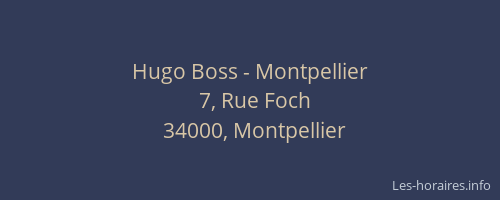 Hugo Boss - Montpellier