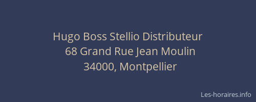 Hugo Boss Stellio Distributeur