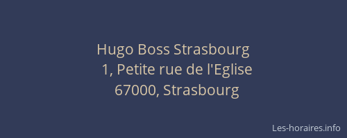 Hugo Boss Strasbourg