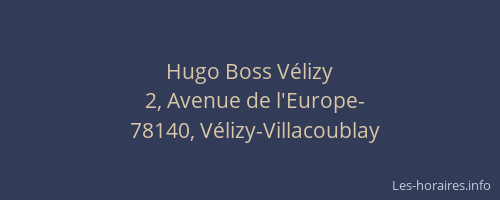 Hugo Boss Vélizy