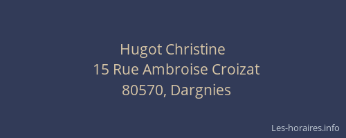 Hugot Christine