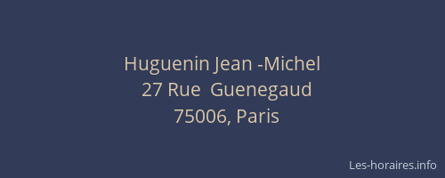 Huguenin Jean -Michel