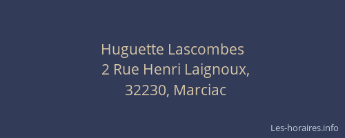 Huguette Lascombes