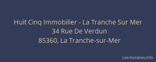 Huit Cinq Immobilier - La Tranche Sur Mer