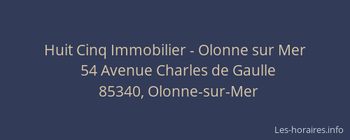 Huit Cinq Immobilier - Olonne sur Mer