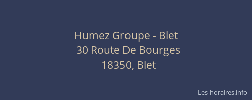 Humez Groupe - Blet