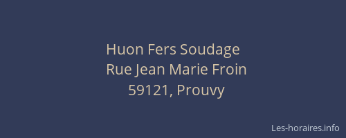 Huon Fers Soudage