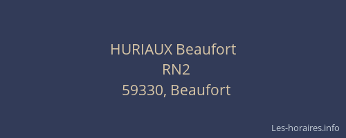 HURIAUX Beaufort