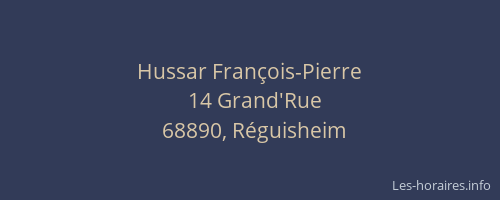 Hussar Fran&ccedil;ois-Pierre