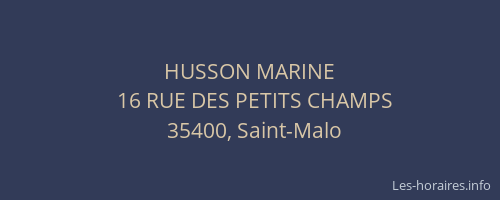 HUSSON MARINE