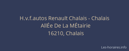 H.v.f.autos Renault Chalais - Chalais