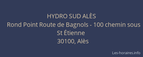 HYDRO SUD AL&Egrave;S