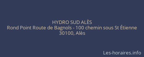 HYDRO SUD ALÈS