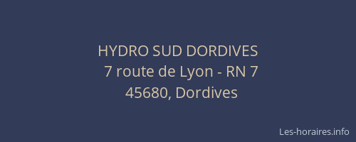 HYDRO SUD DORDIVES
