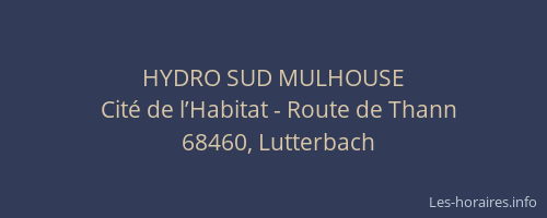 HYDRO SUD MULHOUSE