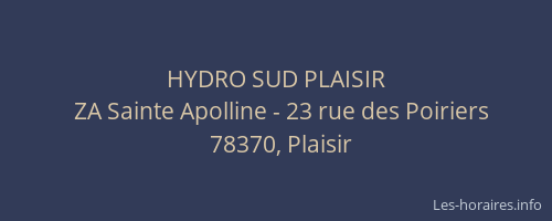 HYDRO SUD PLAISIR