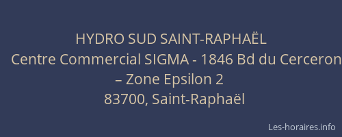 HYDRO SUD SAINT-RAPHAËL