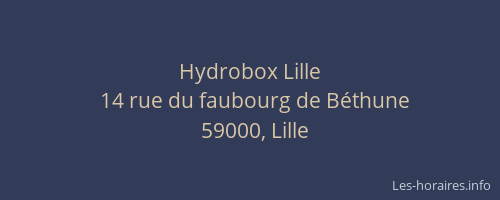 Hydrobox Lille