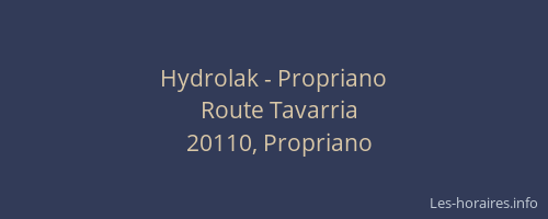 Hydrolak - Propriano