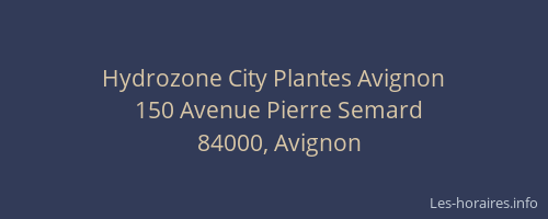 Hydrozone City Plantes Avignon