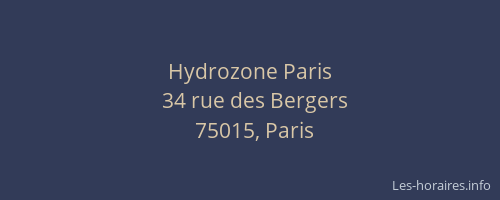 Hydrozone Paris